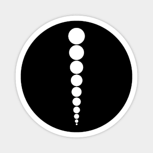 60's Retro Mod Minimal Dots in Black and White Magnet